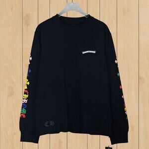 Chrome Hearts Men's Classic Black Long Sleeve Shirt